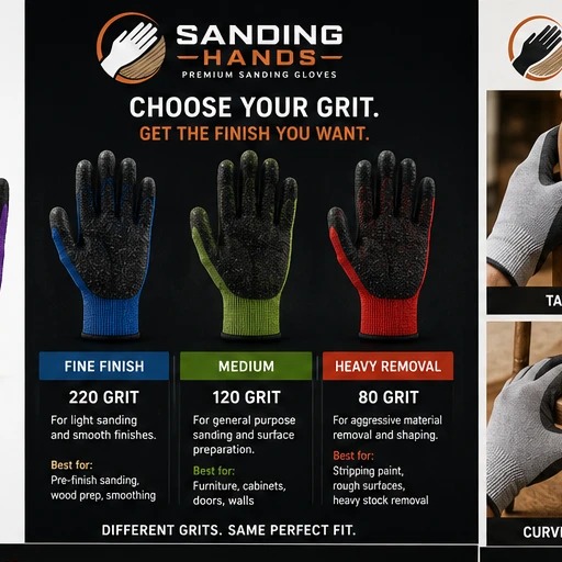 Choose your grit, color-coded